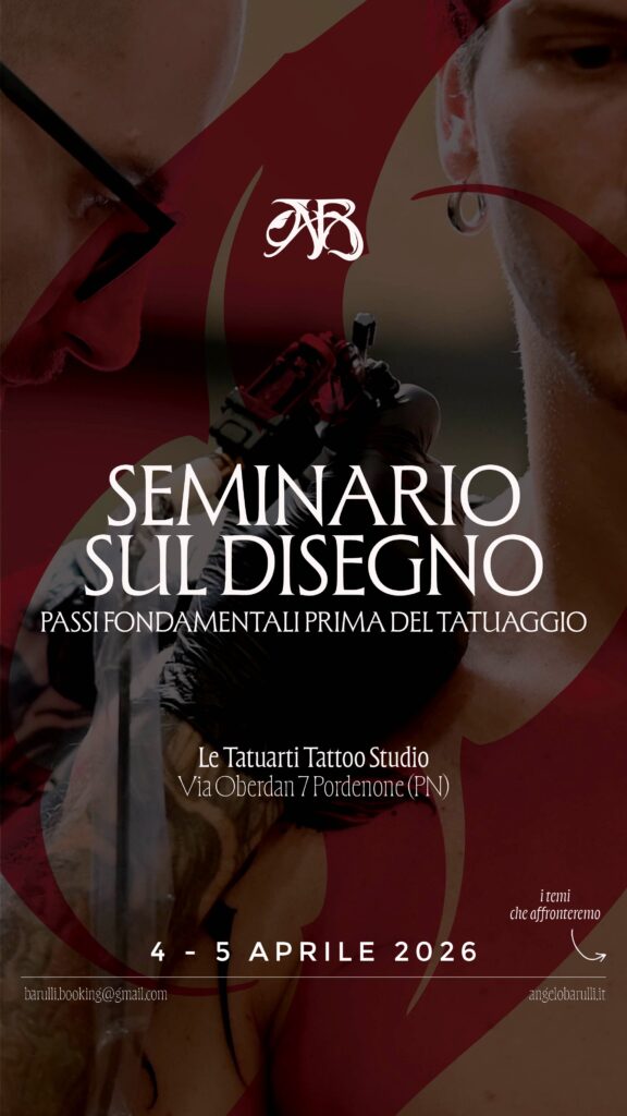 workshop- passi fondamentali tatuaggio- angelo barulli